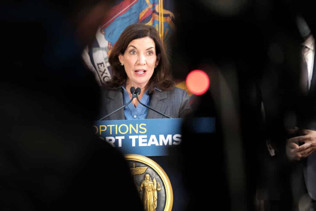 Photo for: The Big RED Apple: Hochul, Adams Cozy Up to China at Chamber of Commerce Gala.